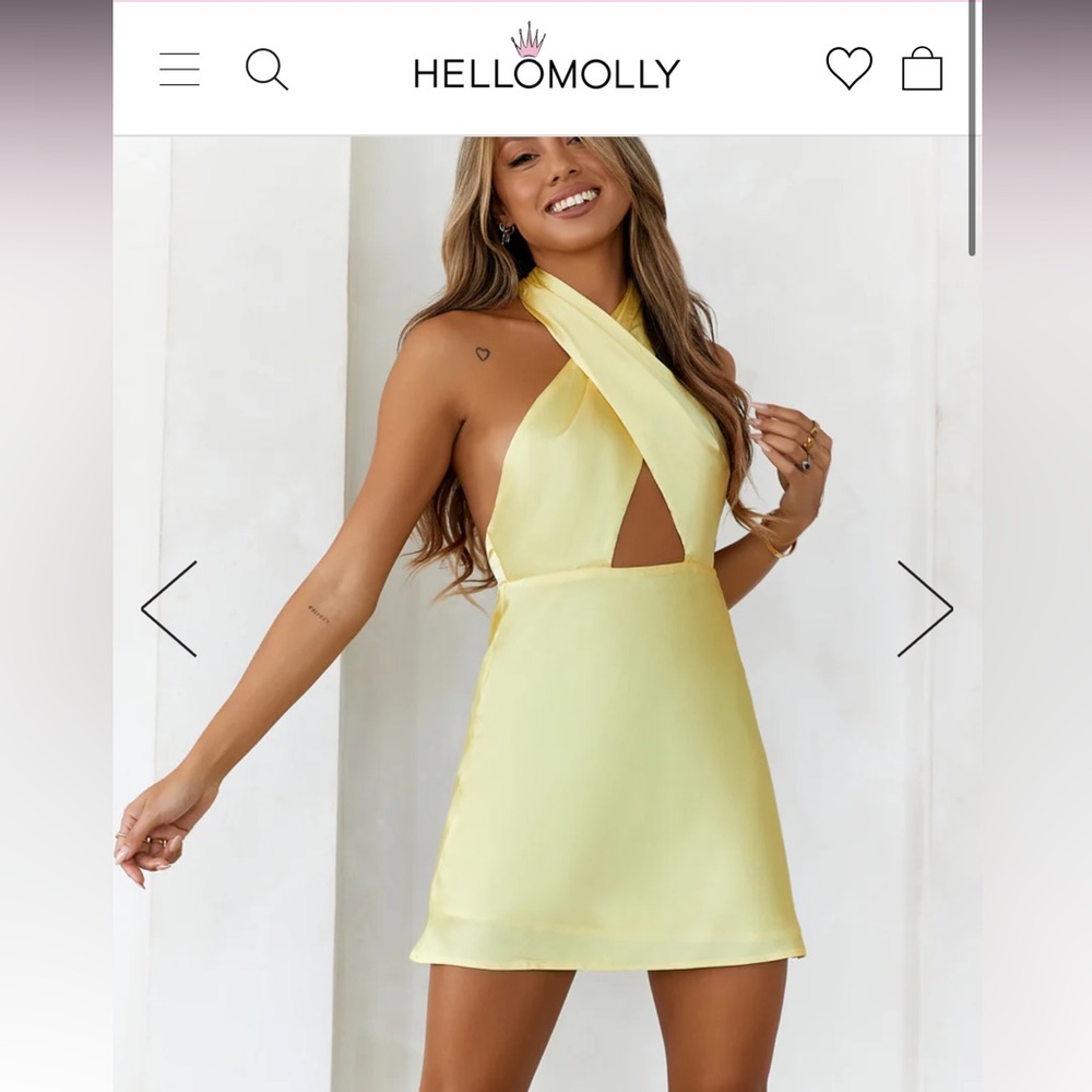 Yellow Satin HelloMolly dress